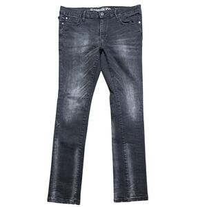 Vintage Parasuco Dk Grey Denim Slim Fit Jeans Men's Size 32 X 32